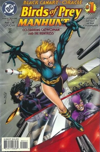 Birds of Prey: Manhunt #1 comic book cover, 1996