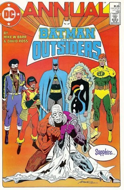 Batman and the Outsiders, Vol. 1 Annual #2 Direct Edition comic book cover, 1985