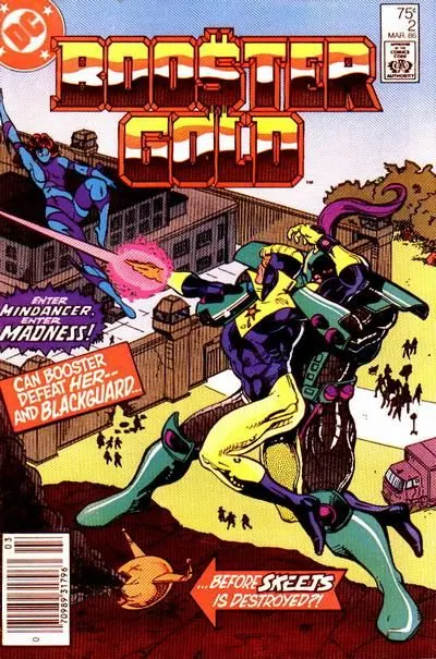 Booster Gold, Vol. 1 #2 Newsstand Edition comic book cover, 1986