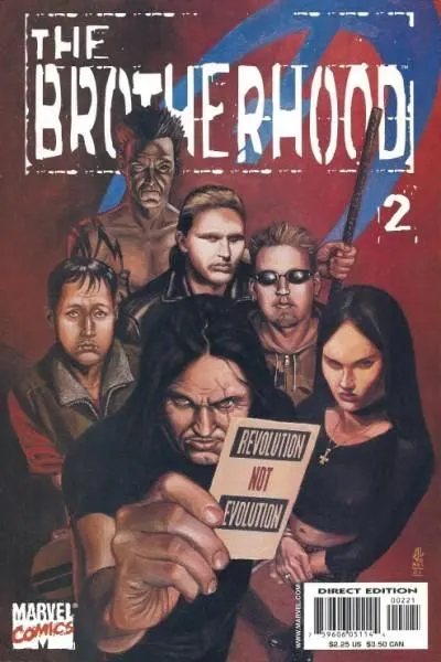 Brotherhood #2 Variant Cover comic book cover, 2001