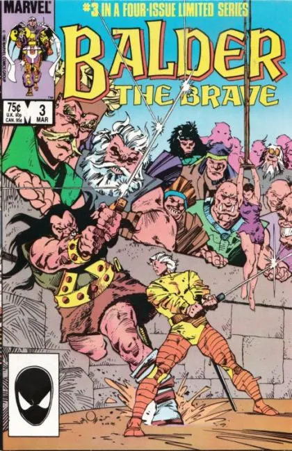 Balder The Brave #3 Direct Edition comic book cover, 1986