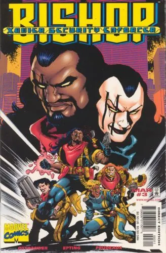 Bishop: Xavier Security Enforcer #3 Direct Edition comic book cover, 1998