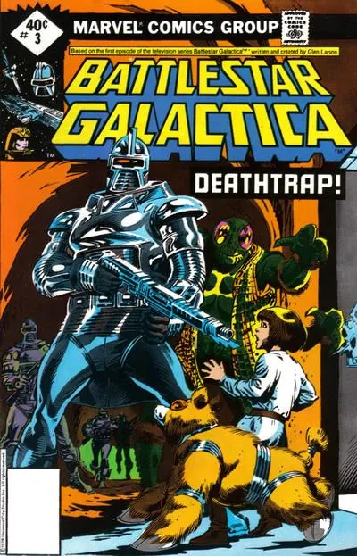 Battlestar Galactica, Vol. 1 (Marvel Comics) #3 Whitman Variant comic book cover, 1979