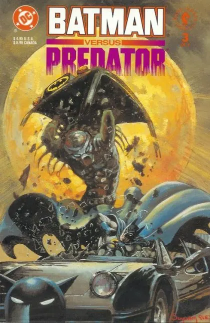 Batman versus Predator #3 Premium Edition comic book cover, 1991