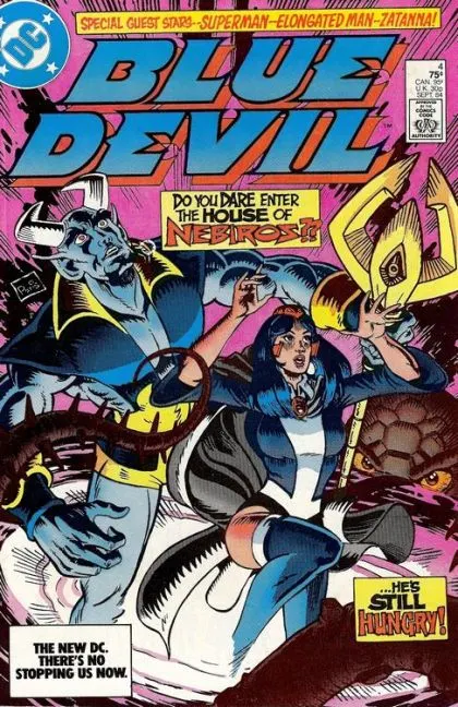 Blue Devil #4 Direct Edition comic book cover, 1984