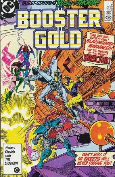 Booster Gold, Vol. 1 #4 Direct Edition comic book cover, 1986