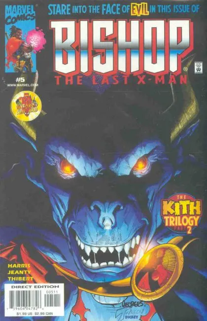 Bishop: The Last X-Man #5 Direct Edition comic book cover, 2000