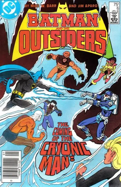 Batman and the Outsiders, Vol. 1 #6 Newsstand Edition comic book cover, 1984