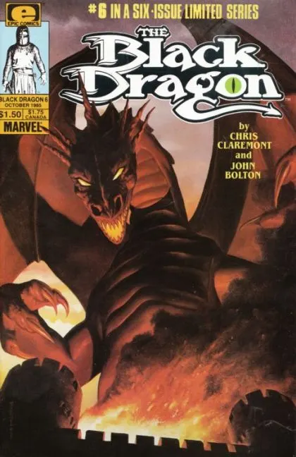 Black Dragon #6 comic book cover, 1985