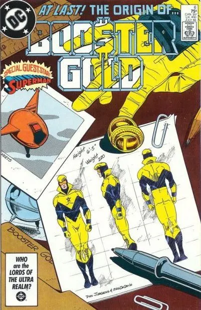 Booster Gold, Vol. 1 #6 Direct Edition comic book cover, 1986