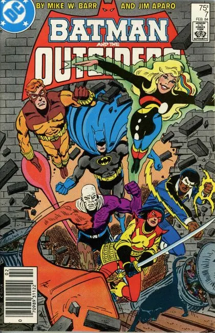 Batman and the Outsiders, Vol. 1 #7 Newsstand Edition comic book cover, 1984