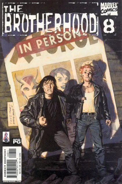 Brotherhood #8 Direct Edition comic book cover, 2002