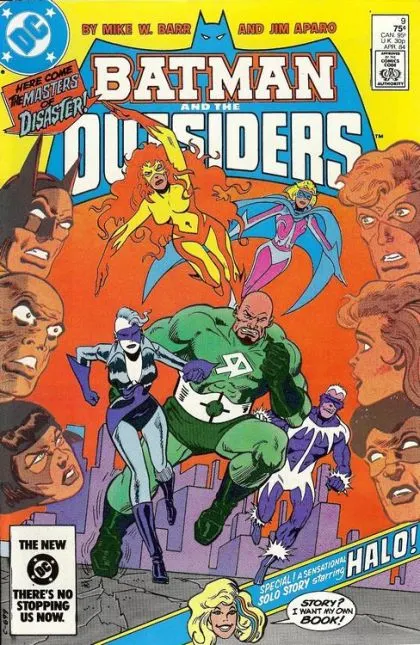 Batman and the Outsiders, Vol. 1 #9 Direct Edition comic book cover, 1984