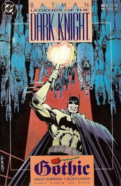 Batman: Legends of the Dark Knight #9 Direct Edition comic book cover, 1990