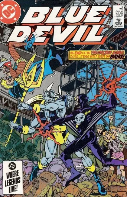 Blue Devil #9 Direct Edition comic book cover, 1985
