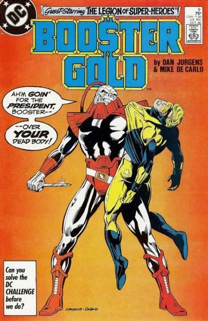 Booster Gold, Vol. 1 #9 Direct Edition comic book cover, 1986