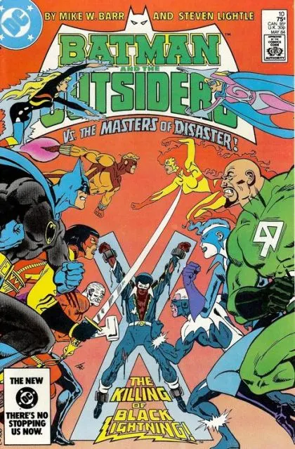 Batman and the Outsiders, Vol. 1 #10 Direct Edition comic book cover, 1984