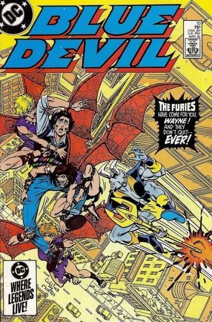 Blue Devil #10 Direct Edition comic book cover, 1985