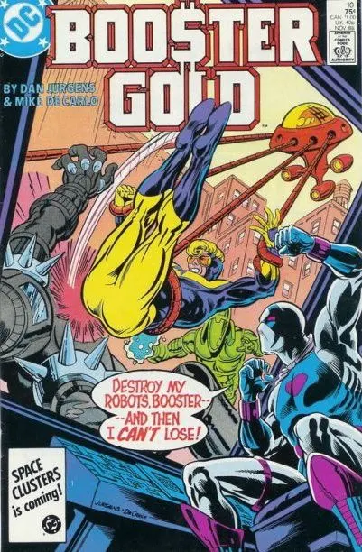 Booster Gold, Vol. 1 #10 Direct Edition comic book cover, 1986