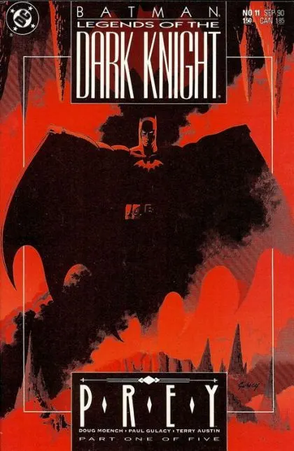 Batman: Legends of the Dark Knight #11 Regular Edition comic book cover, 1990