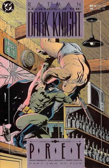 Batman: Legends of the Dark Knight #12 Direct Edition comic book cover, 1990