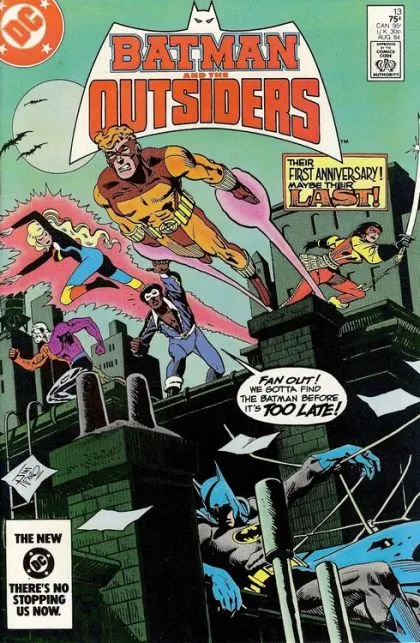 Batman and the Outsiders, Vol. 1 #13 Direct Edition comic book cover, 1984