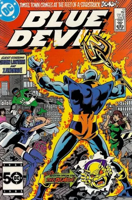 Blue Devil #13 Direct Edition comic book cover, 1985