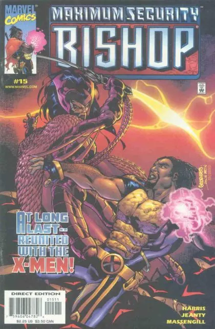 Bishop: The Last X-Man #15 Direct Edition comic book cover, 2000