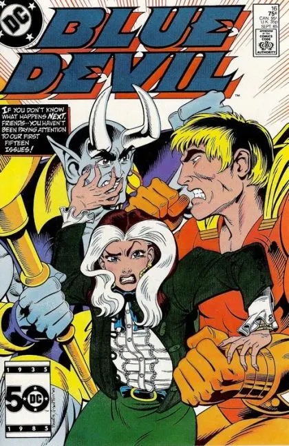 Blue Devil #16 Direct Edition comic book cover, 1985