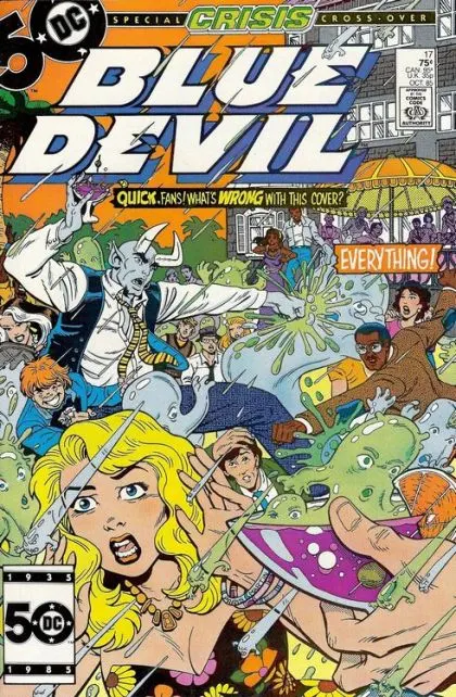 Blue Devil #17 Direct Edition comic book cover, 1985