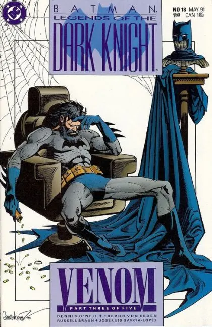 Batman: Legends of the Dark Knight #18 Direct Edition comic book cover, 1991