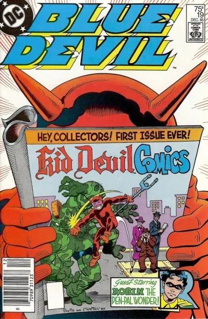 Blue Devil #19 Newsstand Edition comic book cover, 1985