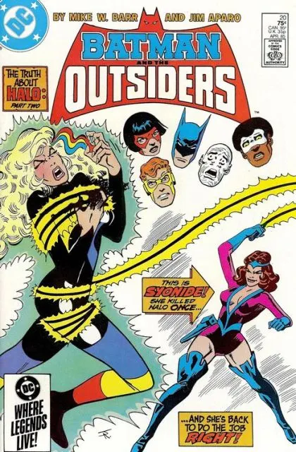 Batman and the Outsiders, Vol. 1 #20 Direct Edition comic book cover, 1984