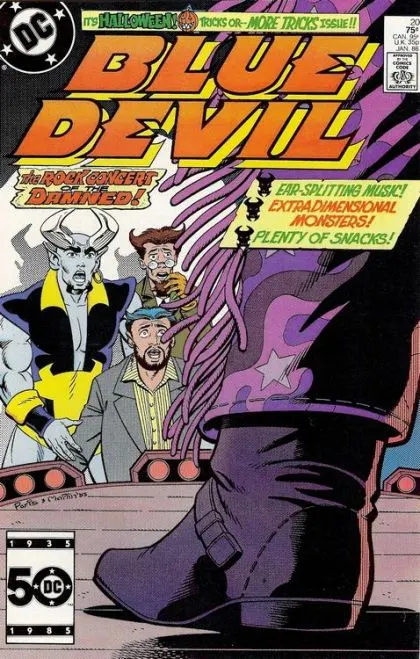 Blue Devil #20 Direct Edition comic book cover, 1986