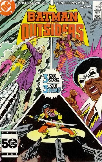 Batman and the Outsiders, Vol. 1 #21 Direct Edition comic book cover, 1985