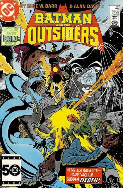 Batman and the Outsiders, Vol. 1 #22 Direct Edition comic book cover, 1985