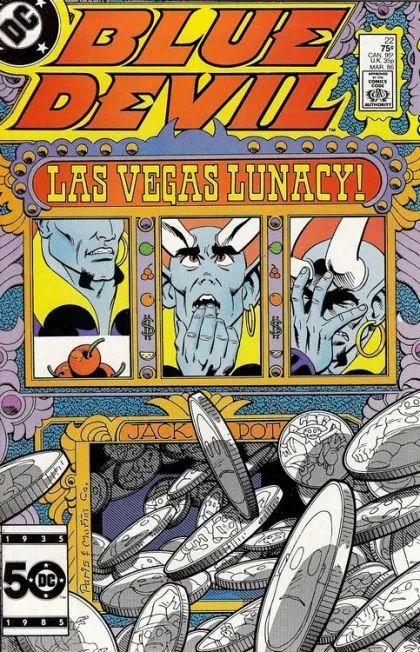 Blue Devil #22 Direct Edition comic book cover, 1986