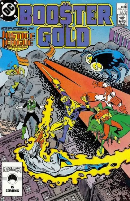 Booster Gold, Vol. 1 #22 Direct Edition comic book cover, 1987
