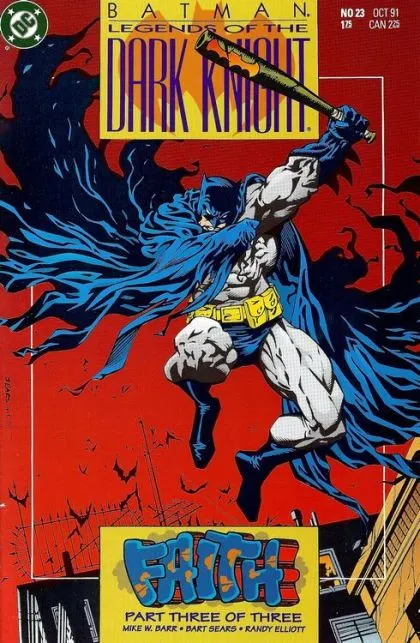 Batman: Legends of the Dark Knight #23 Direct Edition comic book cover, 1991