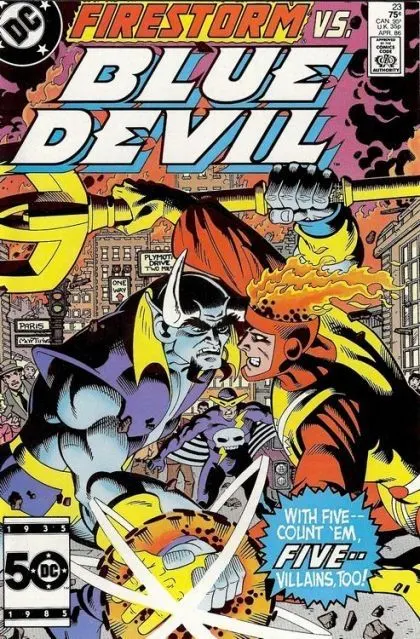 Blue Devil #23 Direct Edition comic book cover, 1986