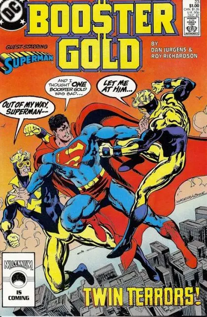 Booster Gold, Vol. 1 #23 Direct Edition comic book cover, 1987