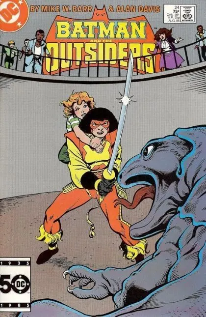 Batman and the Outsiders, Vol. 1 #24 Direct Edition comic book cover, 1985