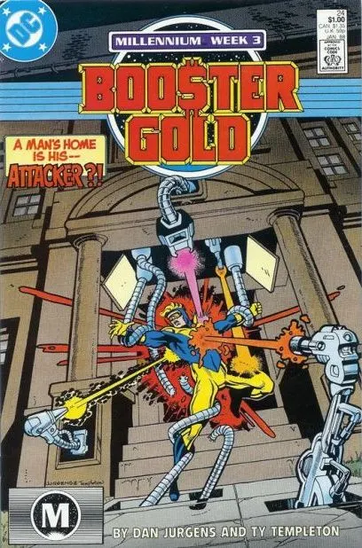 Booster Gold, Vol. 1 #24 Direct Edition comic book cover, 1988