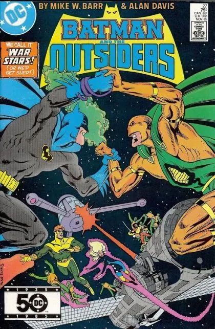 Batman and the Outsiders, Vol. 1 #27 Direct Edition comic book cover, 1985