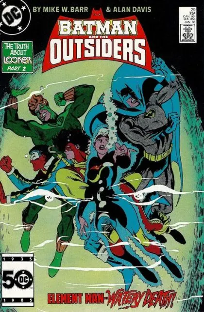 Batman and the Outsiders, Vol. 1 #29 Direct Edition comic book cover, 1986