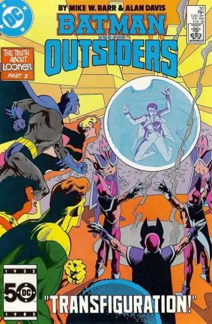 Batman and the Outsiders, Vol. 1 #30 Direct Edition comic book cover, 1986