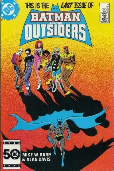Batman and the Outsiders, Vol. 1 #32 Direct Edition comic book cover, 1986