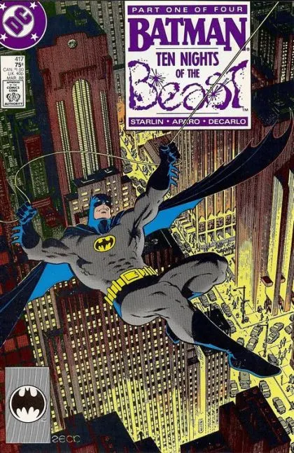 Batman, Vol. 1 #417 Direct Edition comic book cover, 1988