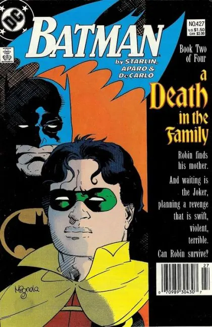 Batman, Vol. 1 #427 Newsstand Edition comic book cover, 1988