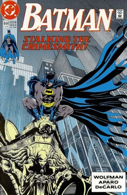 Batman, Vol. 1 #444 Direct Edition comic book cover, 1990